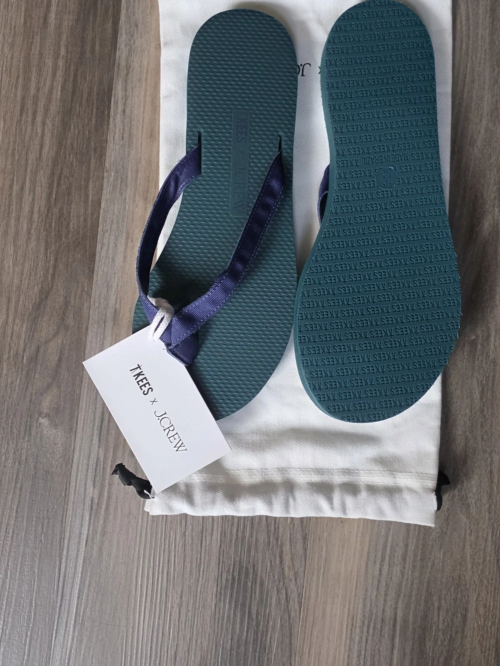 T'kee X JCrew Sandals with Navy Straps